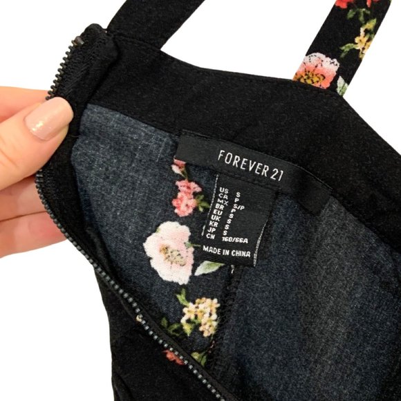 Floral Strappy Romper with Zipper Back Closure - Picture 3 of 3